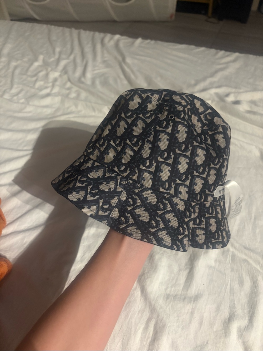 Dior Black & Cream Monogram Bucket Hat - Picture 1 of 4